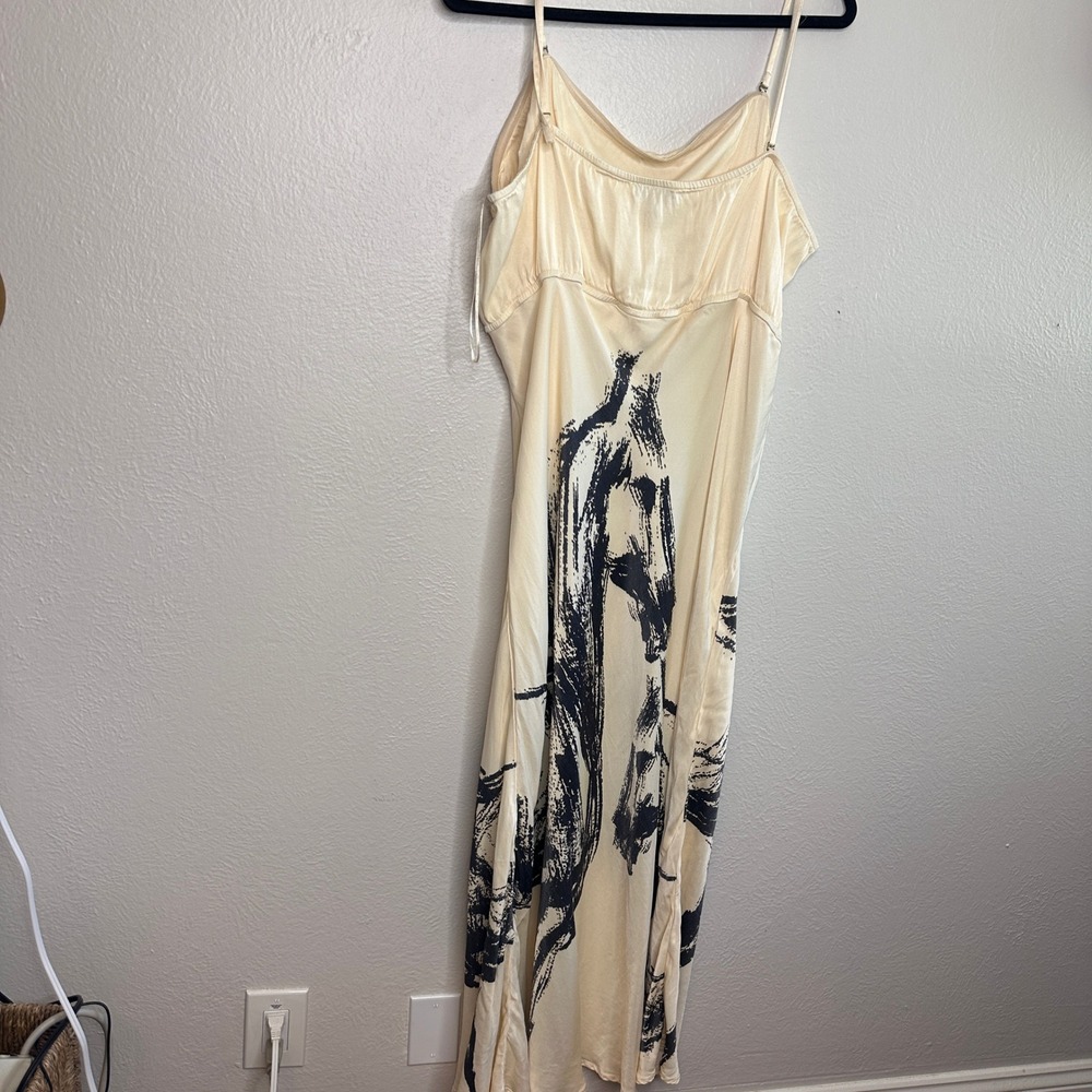 Anthropologie Conditions Apply Chloe Maxi Slip Dress Horse Satin Size 3x - Picture 9 of 9